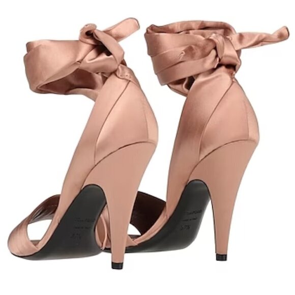 New Tom Ford 105 Satin Wraparound Pastel Pink Sandals NWT 8 US/38 EU - Picture 6 of 6